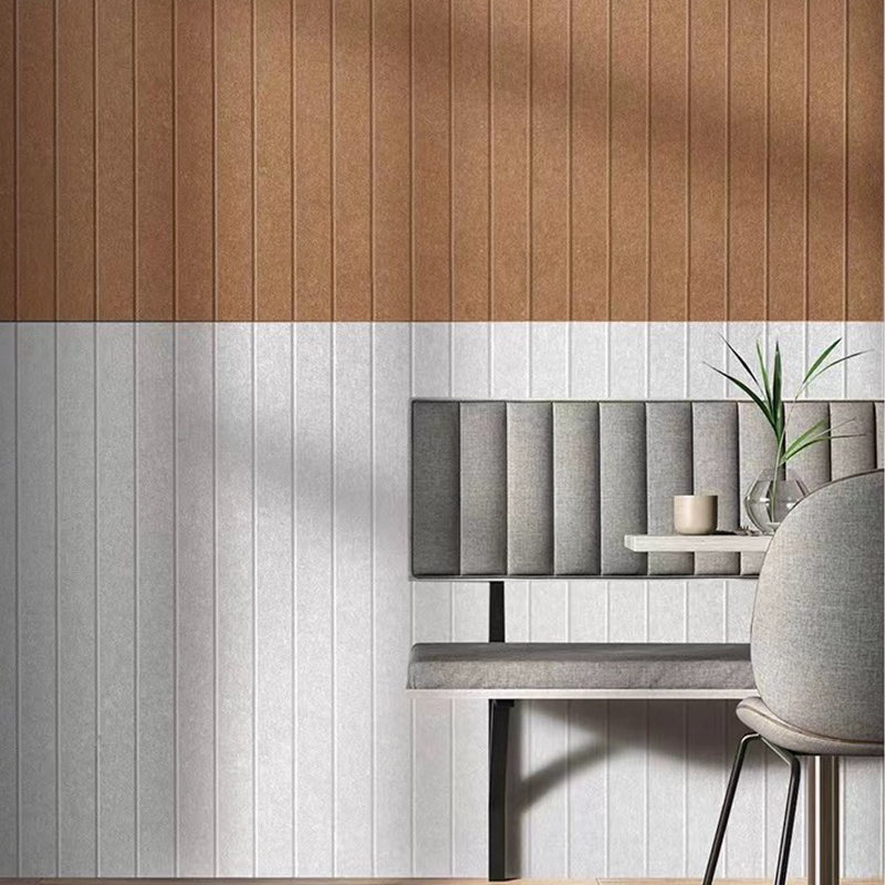 Bahan ECO Daur Ulang 100% Pet Felt Panel Akustik Serat Poliester Pembuatan Lembaran Panel Akustik Dinding Tahan Api Bisu