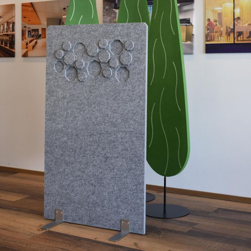 Panel Akustik Ramah Lingkungan untuk Pembatas Ruangan Partisi Kantor Berbalut Kain Desain Interior Komersial