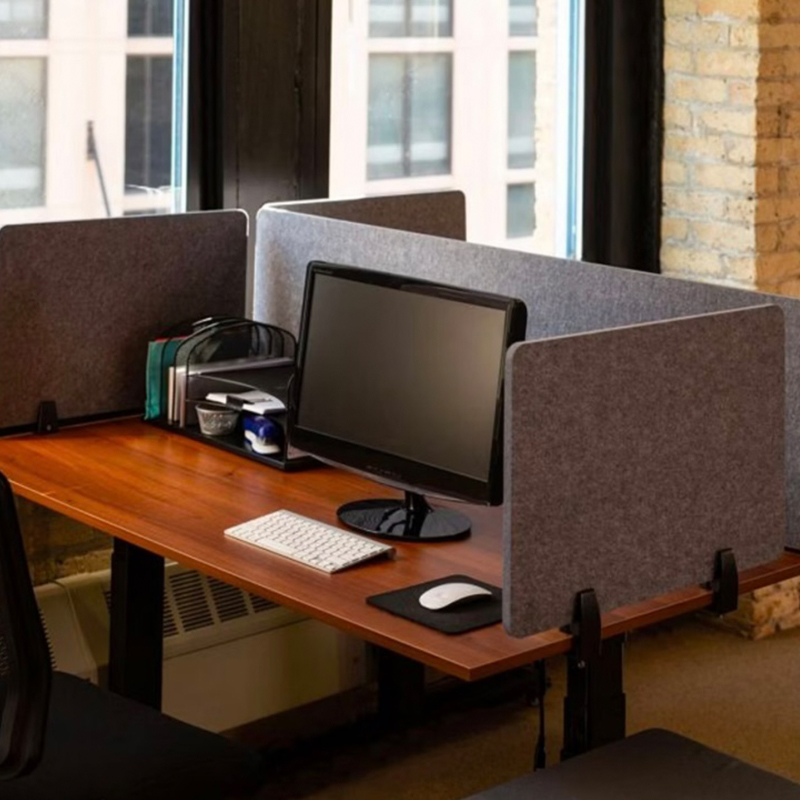 Spesonic Ramah Lingkungan Serat Poliester Meja PET Pembagi Suara Menyerap Layar Meja Akustik Poliester