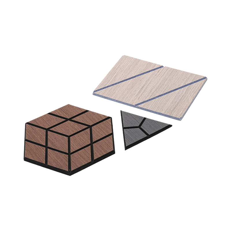 Panel Dinding Veneer Kayu Akustik 3D untuk Panel Dinding Interior dan Langit-Langit