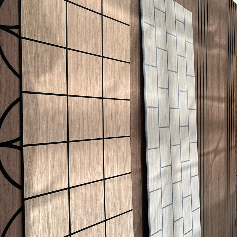 Panel Busa Panel Dinding Akustik Veneer Kayu Gaya Desain Industri untuk Aplikasi Akustik di Apartemen