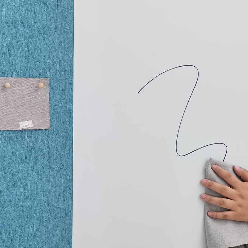 Papan Akustik Tulisan Putih untuk Ruang Rapat Kantor Kain Dibungkus Kaca Tempered Magnetik Penyerap Kebisingan dengan Tulisan Papan Akustik Tulisan Putih untuk Ruang Rapat Kantor Kain Dibungkus Kaca Tempered Magnetik Penyerap Kebisingan dengan Tulisan