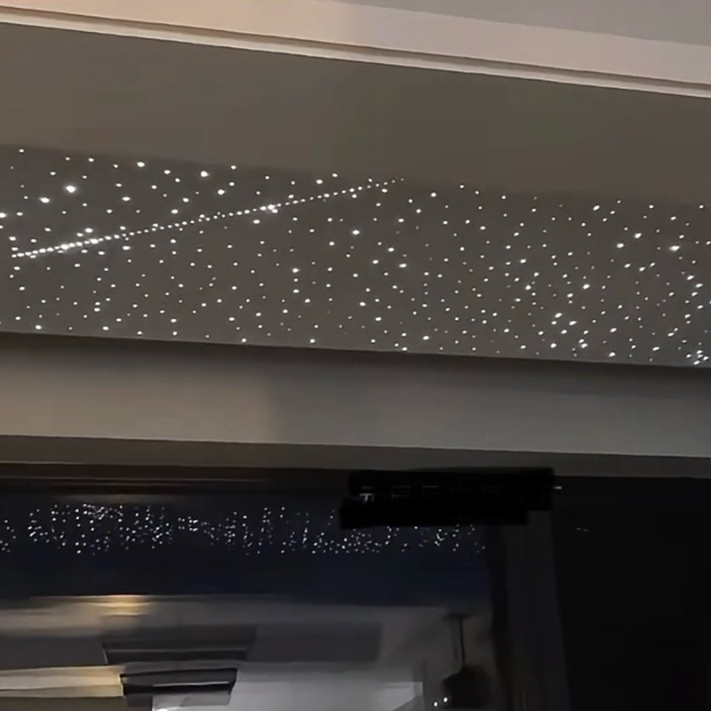 Panel Langit-langit Bintang Cahaya Fiber Optic RGB Gaya Modern Gypsum 7 Warna untuk Ruang Tamu