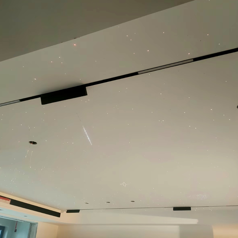 Desain Model 3D Modern untuk Hotel Panel Cahaya Bintang Sekitar Remote Control Langit-langit Peregangan Akustik Serat Optik Warna-warni Desain Model 3D Modern untuk Hotel Panel Cahaya Bintang Sekitar Remote Control Langit-langit Peregangan Akustik Serat Optik Warna-warni