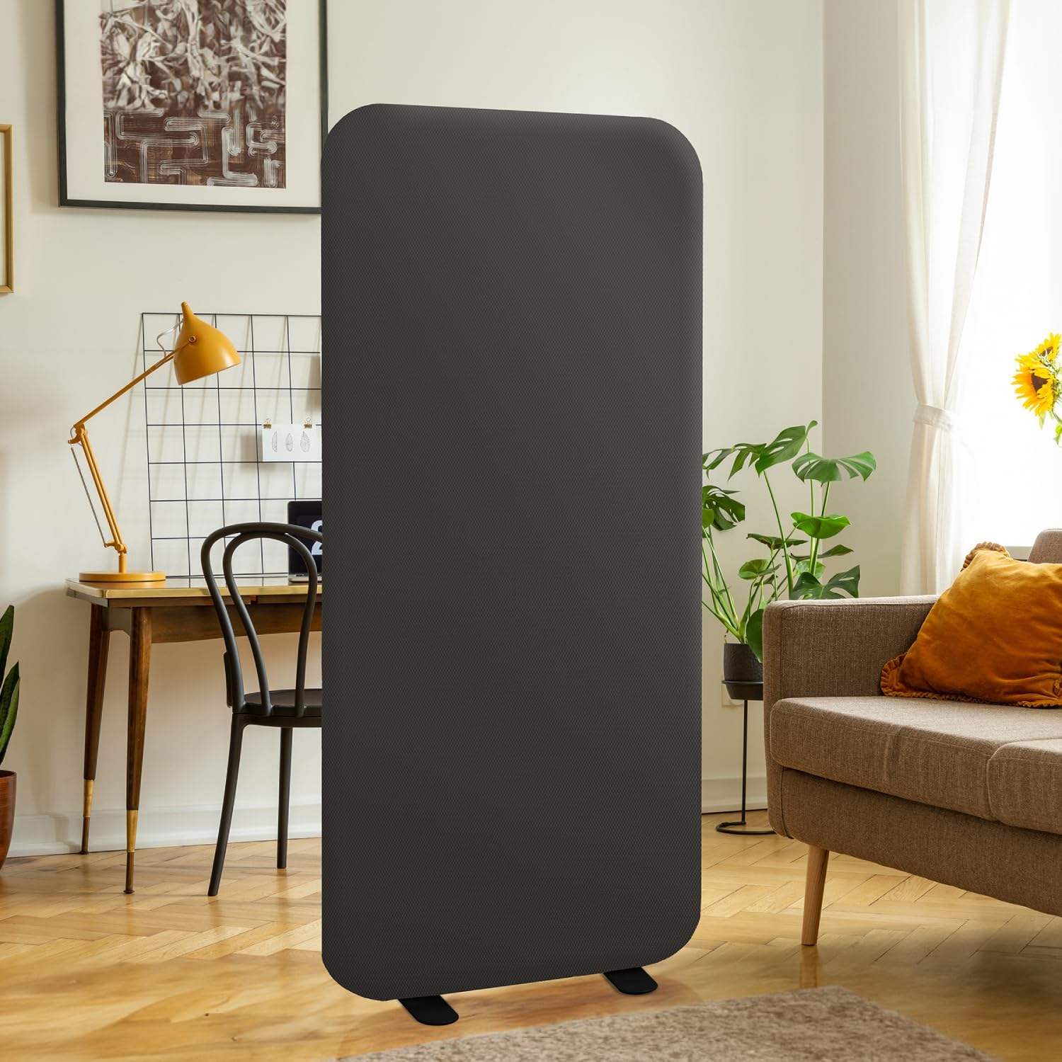 Layar Partisi Akustik Modern untuk Desain Kantor & Rumah Pembatas Ruang Poliester Berdiri di Lantai Perabot Kantor Pembagi Sekolah